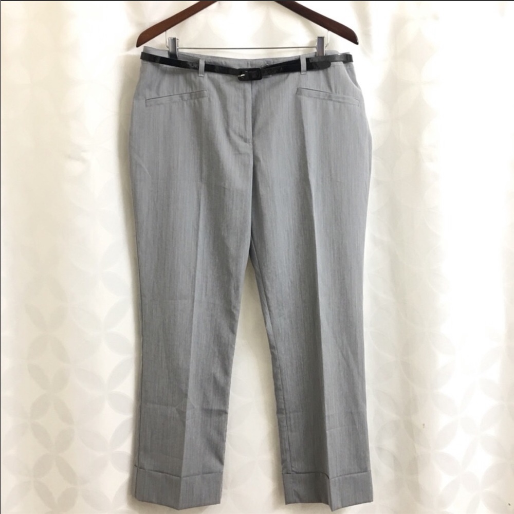 Gray Cropped Dress Pants
